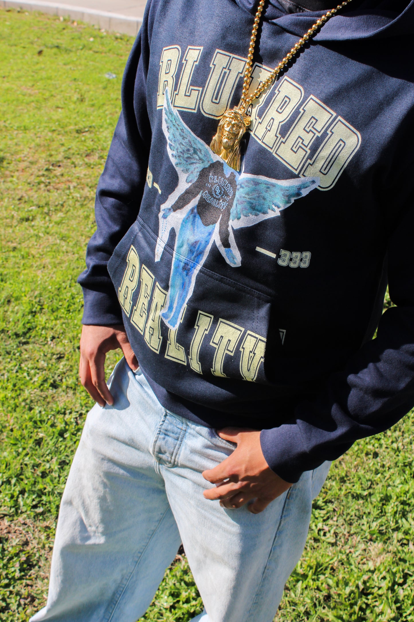 " FAITH HOODIE " NAVY