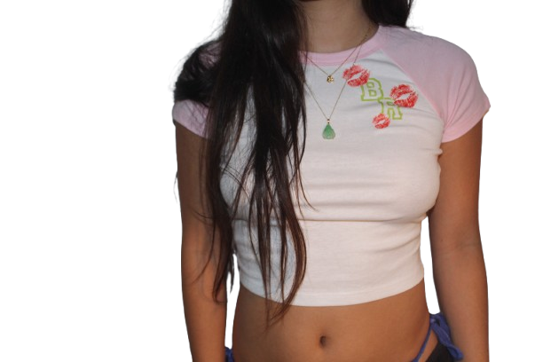 I LOVE BLURRED REALITY CROPTOP