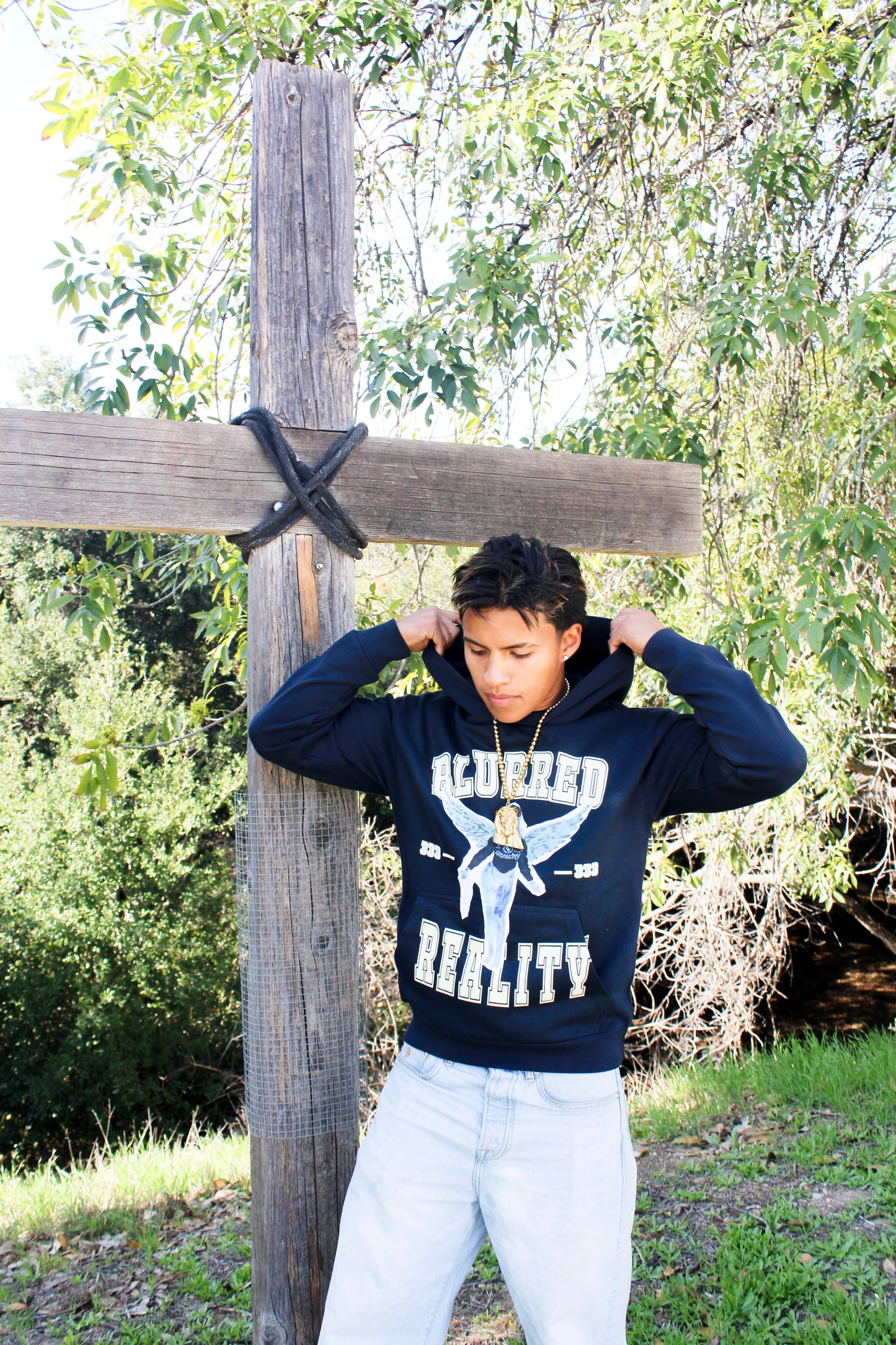 " FAITH HOODIE " NAVY
